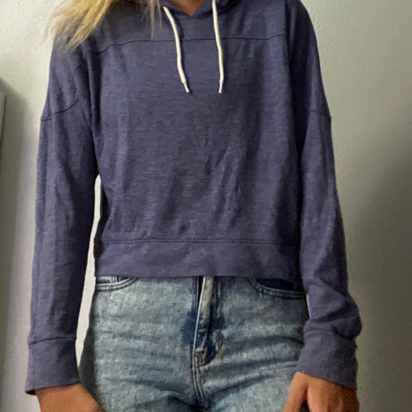 Mossimo Supply Co. Sweaters - PURPLE CROPPED HOODIE